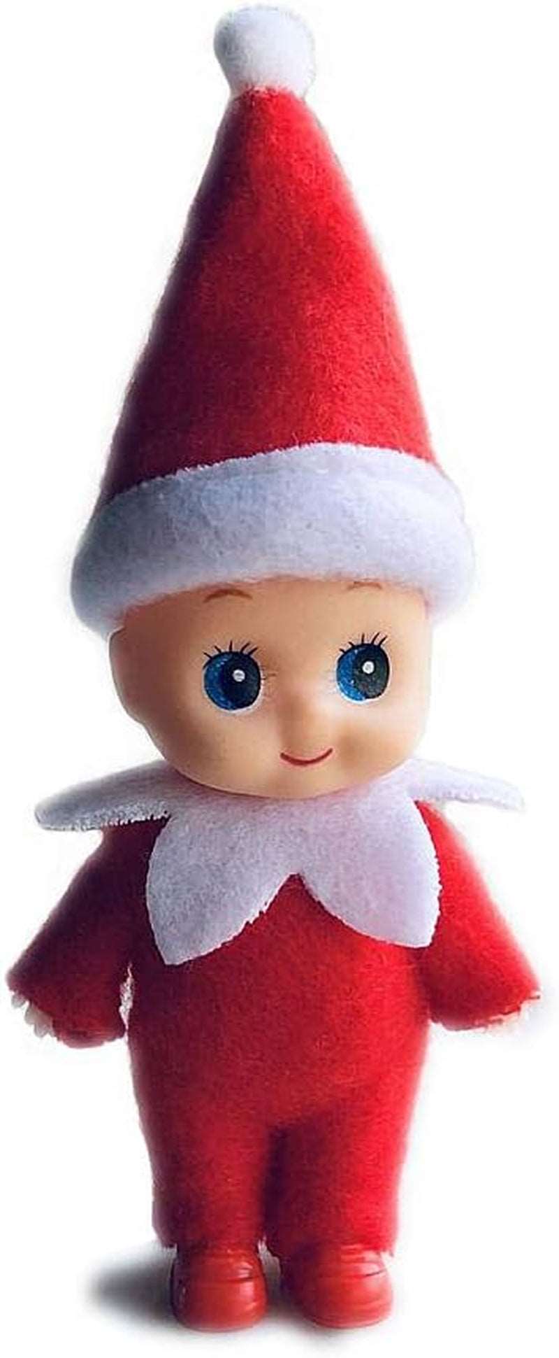 Tiny Baby Elf Doll | Christmas Miniature Elf Decoration | Newborn Gift | Baby Grow Elf Dolls with Feet and Shoes (Red)