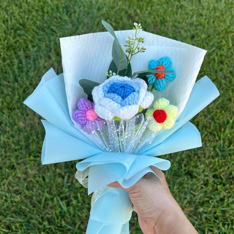 Handmade Crochet Small Flowers Bouquet