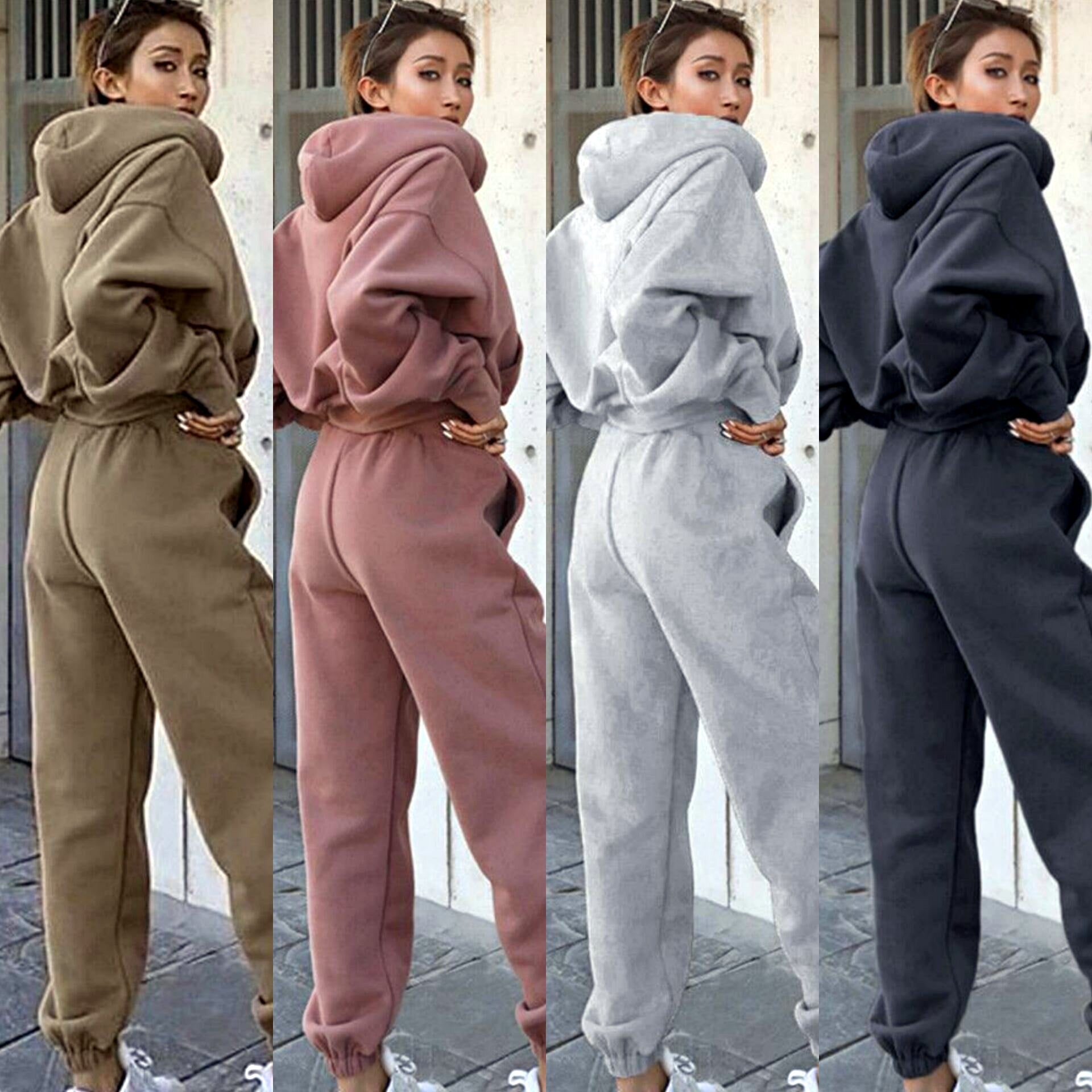 New Style Autumn and Winter Women'S New Casual Hoodie Coat Sports Suit