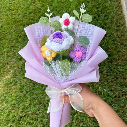 Handmade Crochet Small Flowers Bouquet