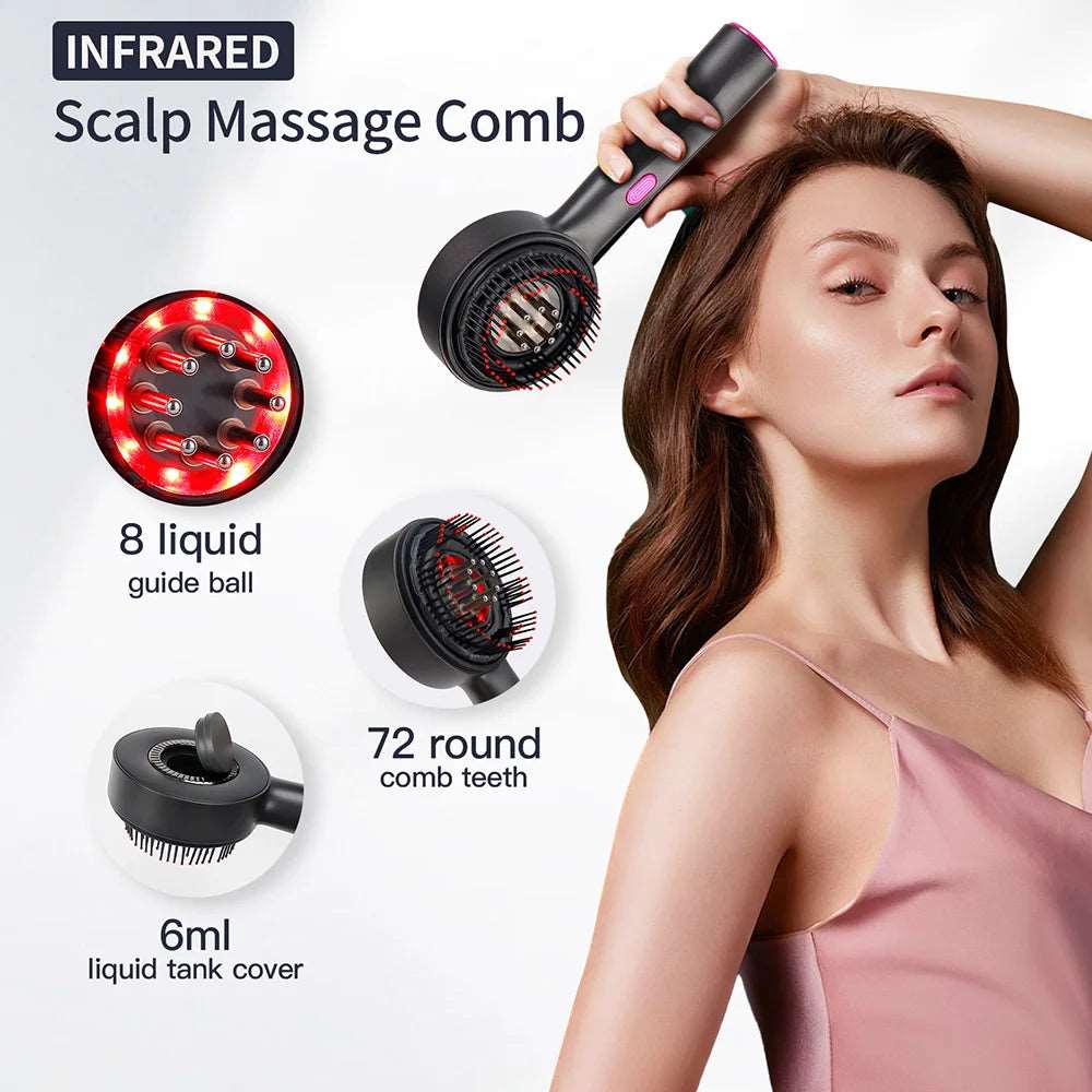 Electric Vibration Massage Comb – Soothing Scalp Care with Vibration