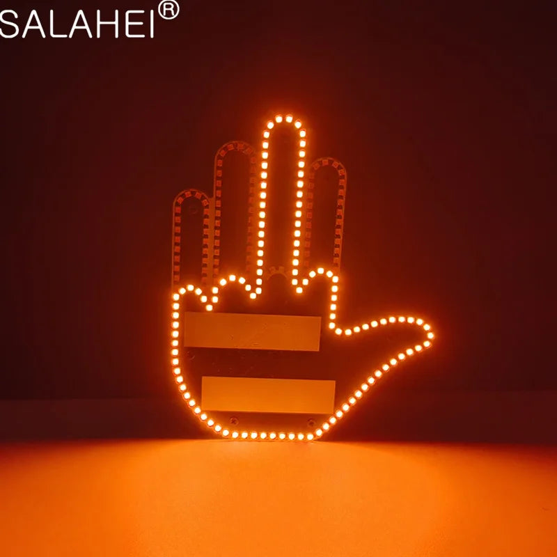 Hand Gesture Light for Car – LED Car Back Window Sign with Remote Control