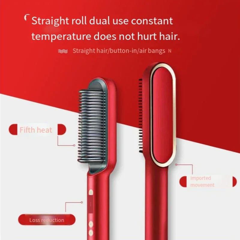 IonPro 3-in-1 Hair Straightener – Quick-Heat Hot Comb & Negative Ion Technology