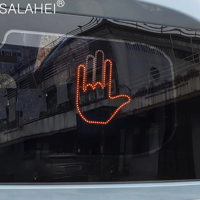 Hand Gesture Light for Car – LED Car Back Window Sign with Remote Control