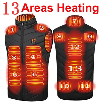 HeatWave USB Heated Vest - Unisex Thermal Jacket for Winter