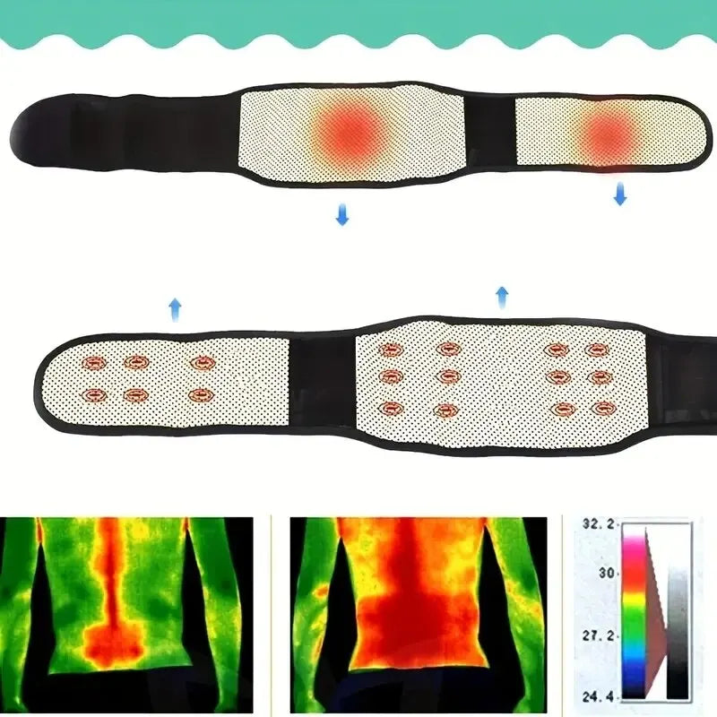 Self-Heating Magnetic Therapy Back Support Belt – Pain Relief & Posture Support