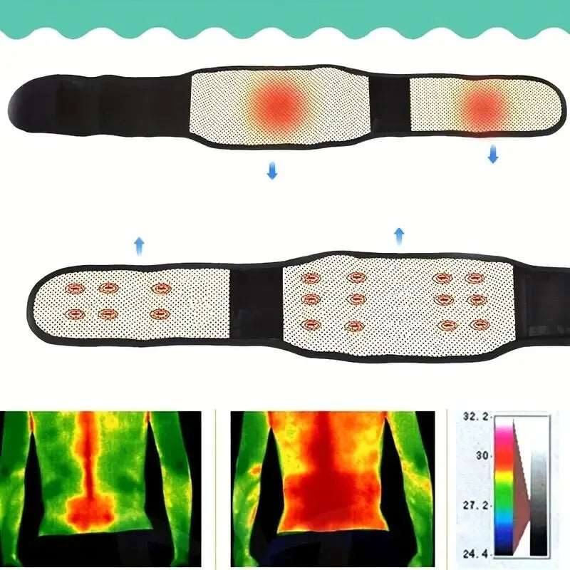 Self-Heating Magnetic Therapy Back Support Belt – Pain Relief & Posture Support