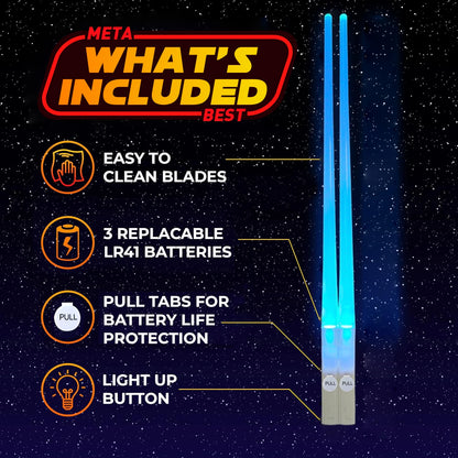 StarWar Theme LED Lightsaber Chopsticks – Reusable, Washable