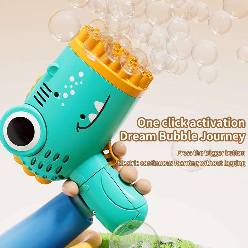 Handheld Dinosaur Bubble Gun – Fun Automatic Bubble Maker