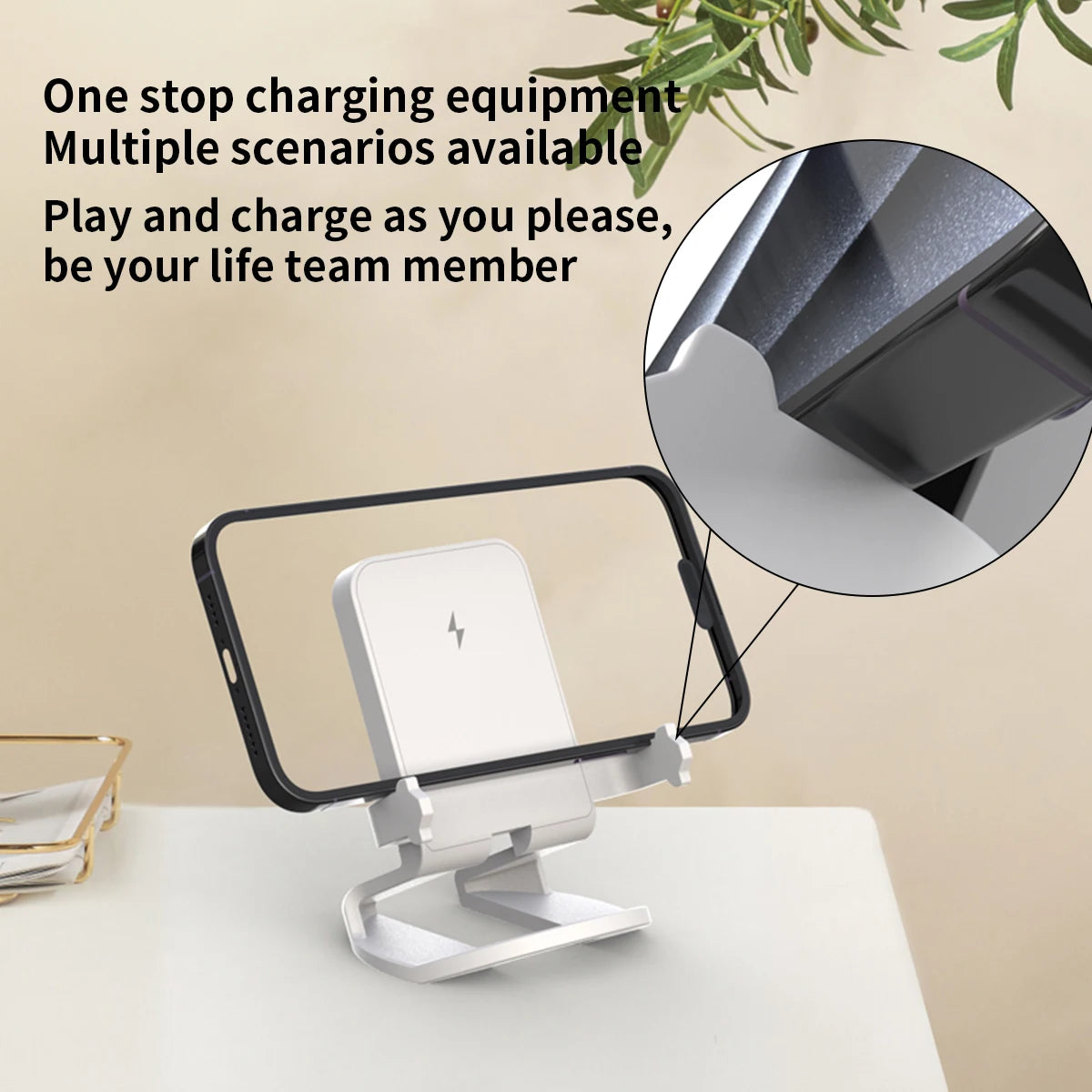 15W Magnetic Wireless Charger & Phone Stand