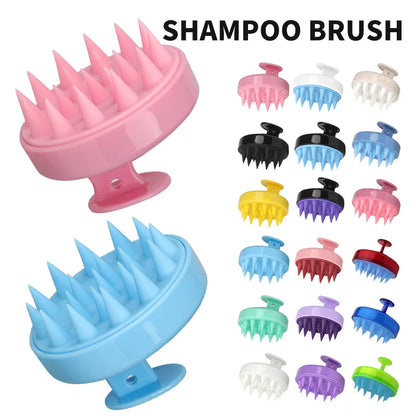 Silicone Shampoo Brush Head Scalp Massager