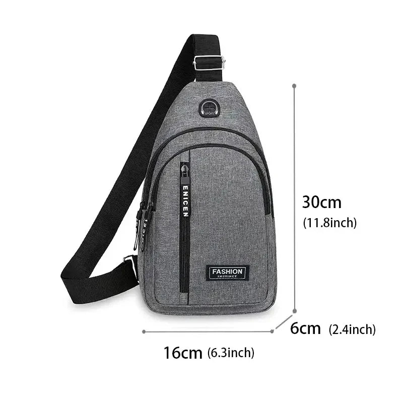 Chest Bag Small Daily One Shoulder Crossbody Bag Unisex Outdoor Sport Messenger Shoulder Bags Mini Simple Sling Bags For Men Hot