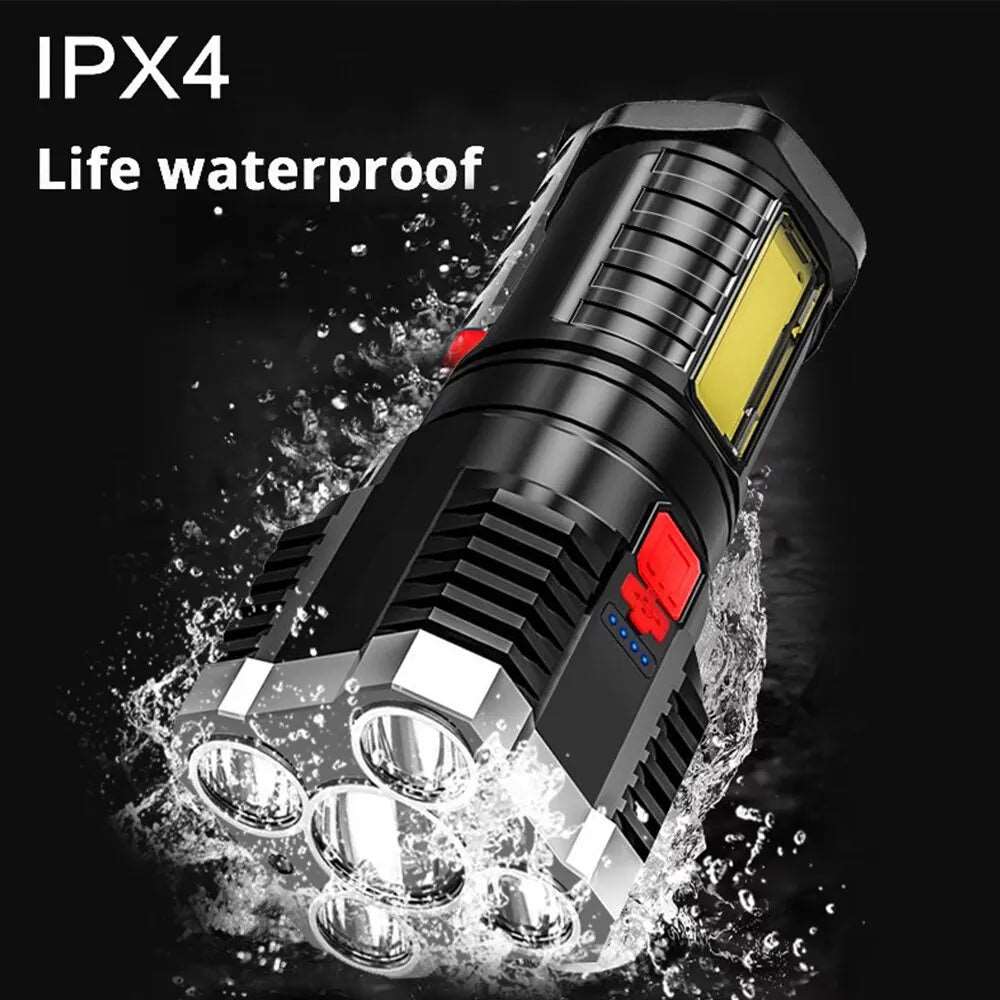 Rechargeable 5-LED Flashlight – 10,000 Lumens for Maximum Brightness