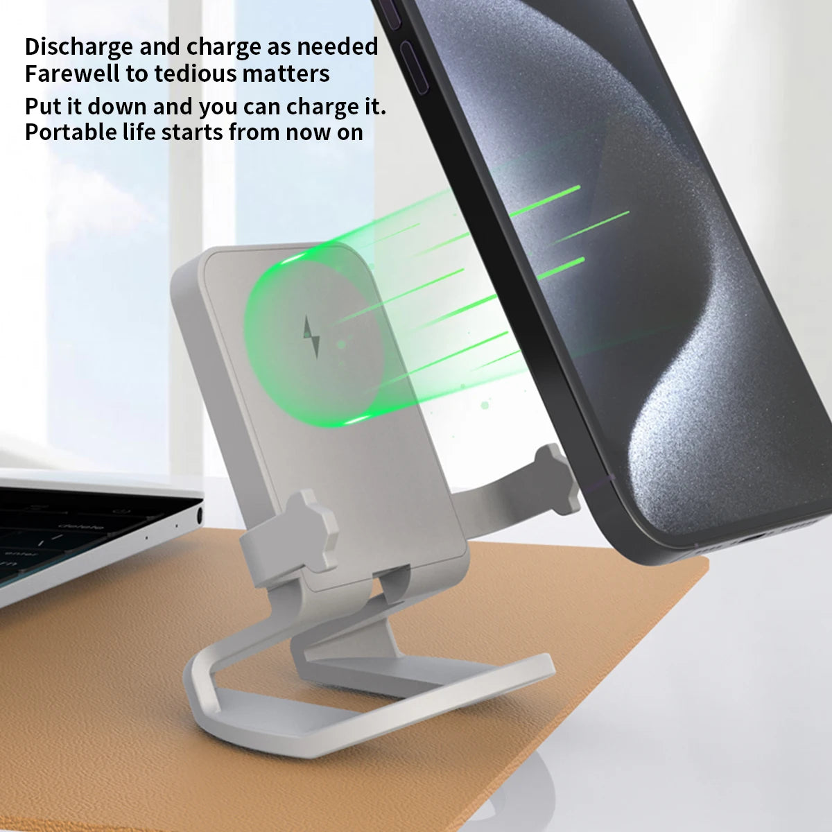 15W Magnetic Wireless Charger & Phone Stand