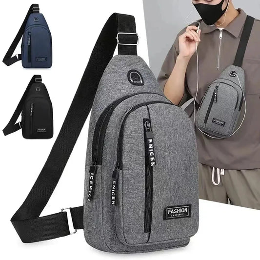 Chest Bag Small Daily One Shoulder Crossbody Bag Unisex Outdoor Sport Messenger Shoulder Bags Mini Simple Sling Bags For Men Hot