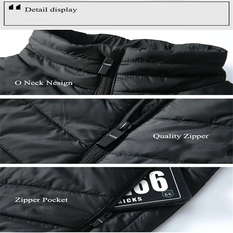 HeatWave USB Heated Vest - Unisex Thermal Jacket for Winter