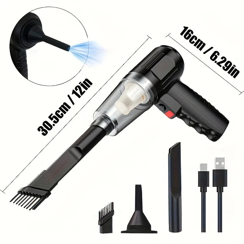 Wireless Mini Car Vacuum Cleaner - High-Power Handheld 9000Pa for Car & Home