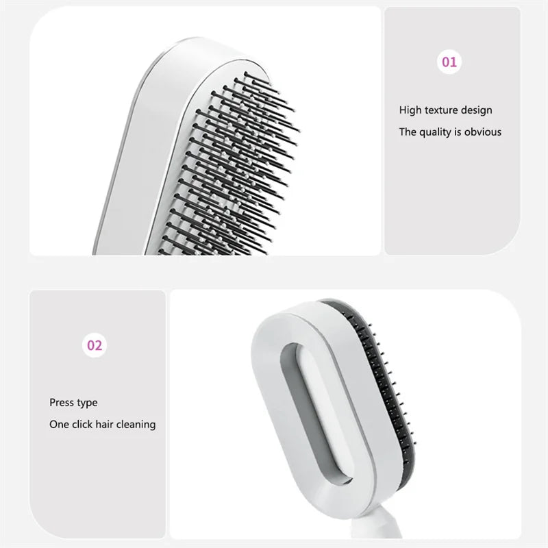 EasyClean Anti-Static Hairbrush – Tangle-Free, Frizz Control for Smooth, Shiny Hair