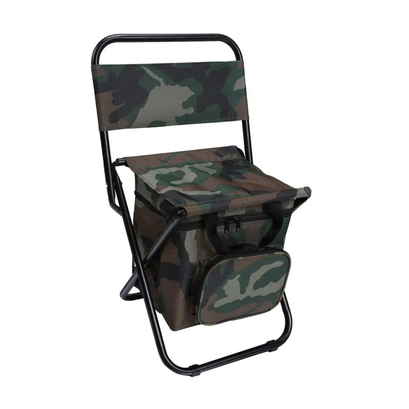 2 in 1 Folding Fishing Chair Bag Fishing Backpack Chairs Stool Convenient Wear-Resistantv for Outdoor Hunting Climbing Equipment